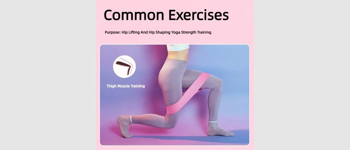 3-Level Fabric Booty Band Set - Non-Slip Resistance Bands for Glutes, Yoga & Pilates