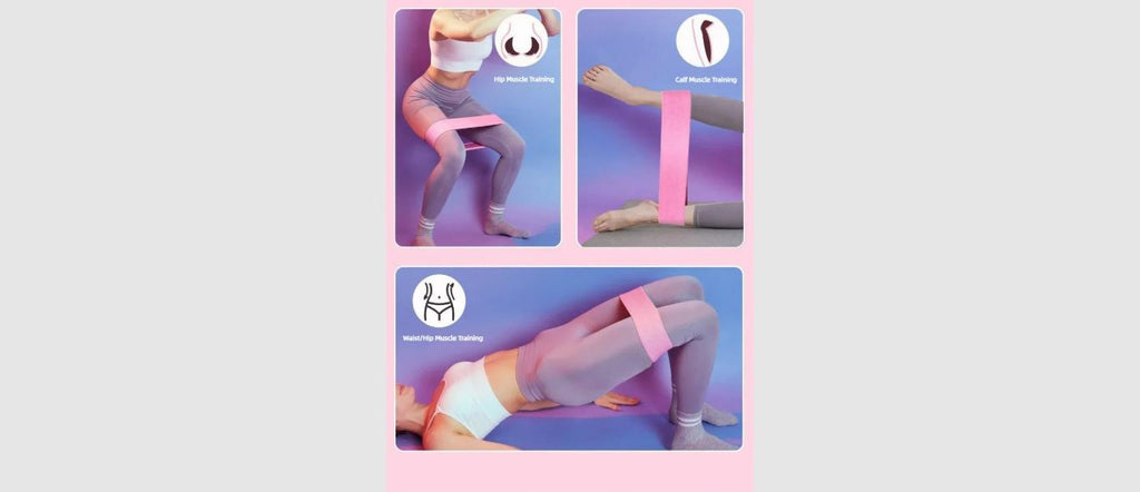 3-Level Fabric Booty Band Set - Non-Slip Resistance Bands for Glutes, Yoga & Pilates